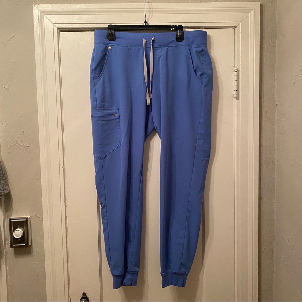Figs scrub pants. Zamora jogger. Color Ceil blue. XL TALL.